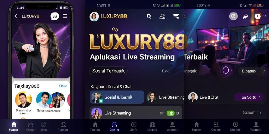 Antarmuka live streaming LUXURY88 yang interaktif dan menarik.