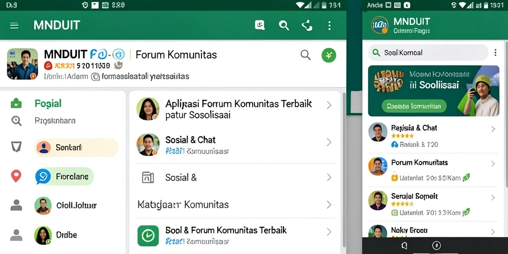 Tampilan antarmuka MNDUIT yang menarik dan fungsional untuk komunitas.