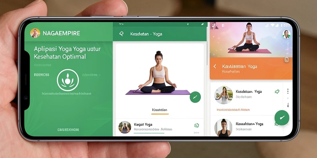 Antarmuka NAGAEMPIRE yang intuitif dan latihan Yoga yang beragam.