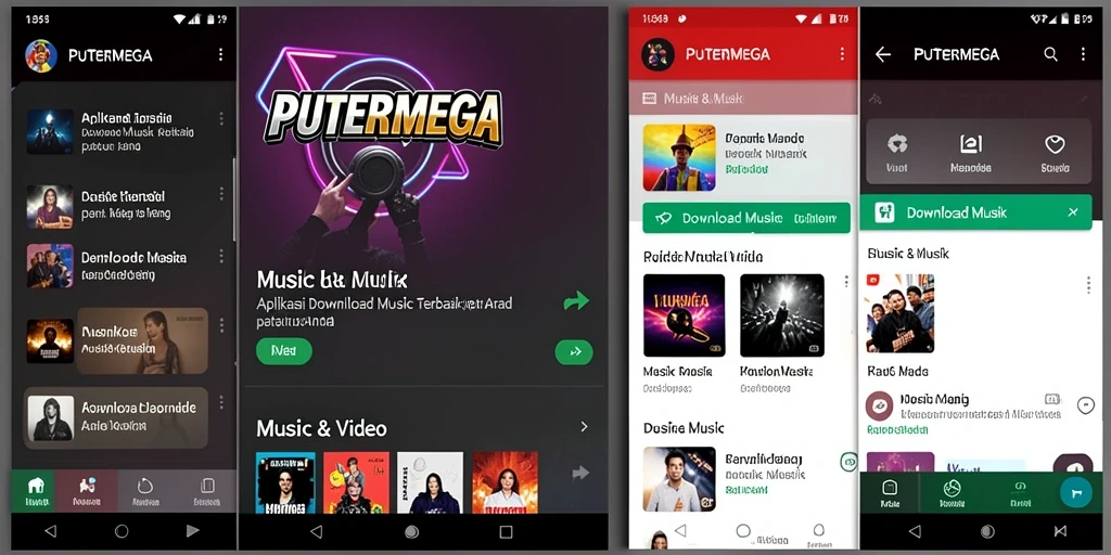 Antarmuka aplikasi PUTERMEGA yang sederhana dan fungsional.
