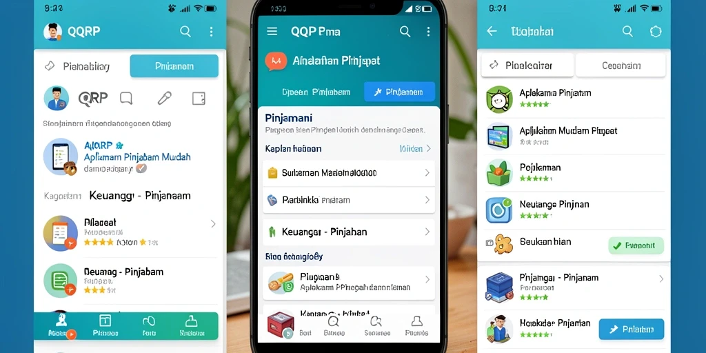 Antarmuka QQRP yang sederhana dan mudah digunakan untuk pengajuan pinjaman.
