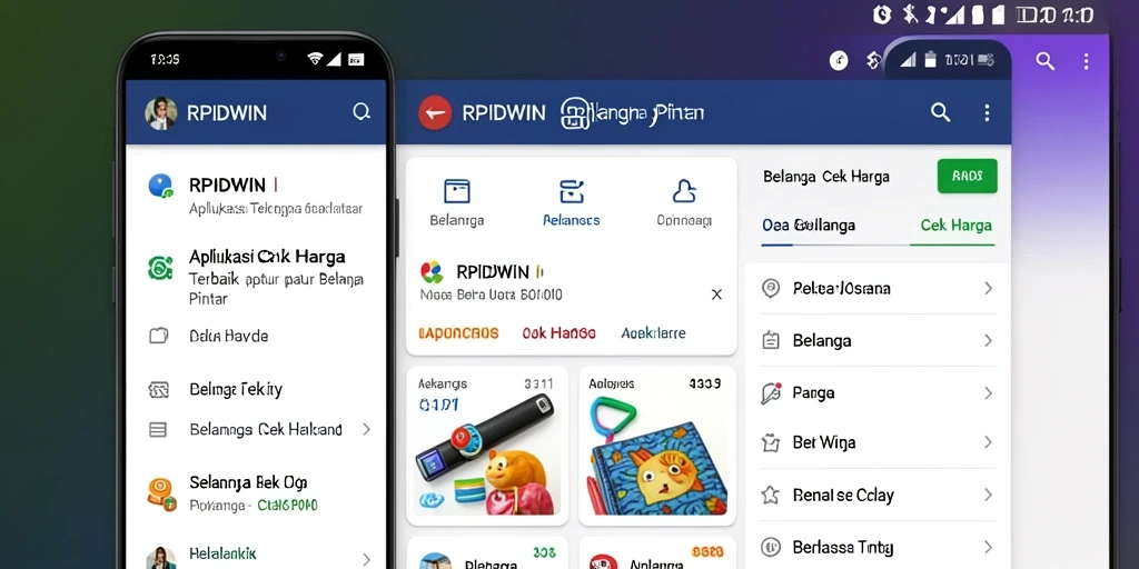 Antarmuka aplikasi RPIDWIN menampilkan fitur cek harga yang mudah digunakan.
