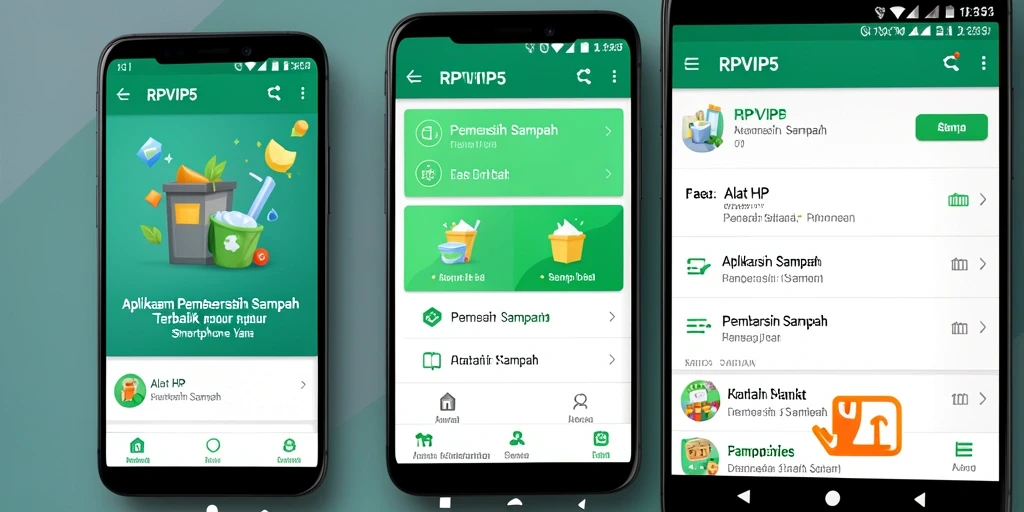 Tampilan antarmuka RPVIP5 untuk fungsi Pembersih Sampah.