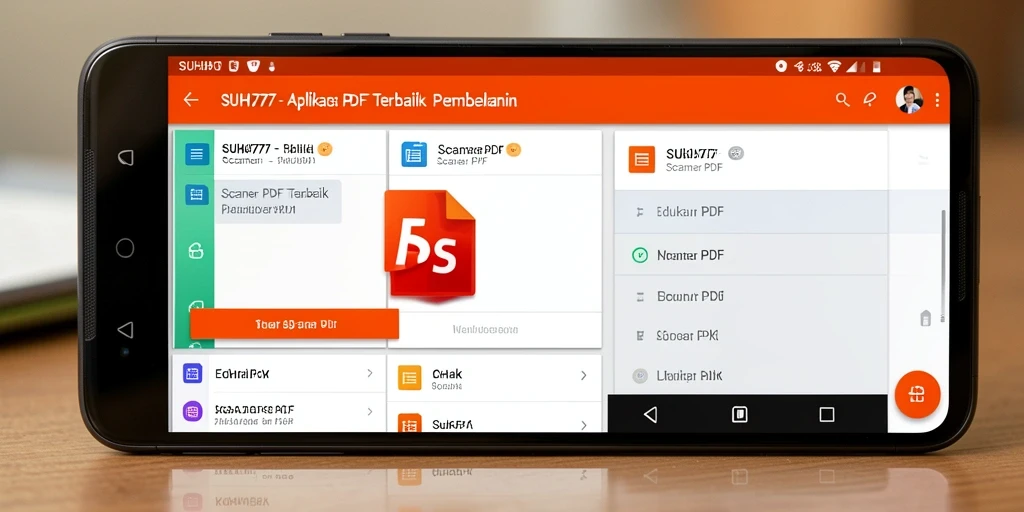 Tampilan antarmuka aplikasi SUHU777 dengan fitur Scanner PDF yang mudah digunakan.
