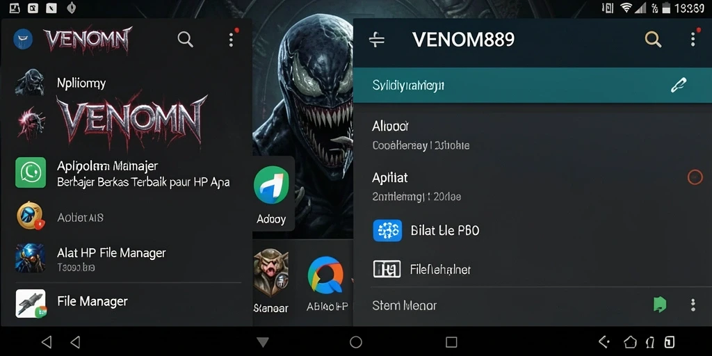 Antarmuka intuitif dan mudah digunakan dari aplikasi File Manager VENOM889.